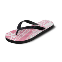 Polynesian Tiare Flower Pink Pastel Flip Flops
