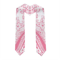 Polynesian Tiare Flower Pink Pastel Graduation Stole