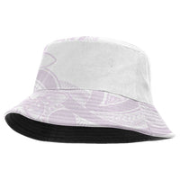 Polynesian Tribal Plumeria Lotu Tamaiti Bucket Hat Pastel Mauve - Polynesian Pride