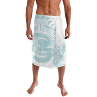 Polynesian Tribal Plumeria Lotu Tamaiti Lavalava Pastel Cyan - Polynesian Pride