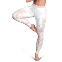 Polynesian Tribal Plumeria Lotu Tamaiti Leggings Pastel Blush - Polynesian Pride