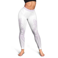 Polynesian Tribal Plumeria Lotu Tamaiti Leggings Pastel Mauve - Polynesian Pride