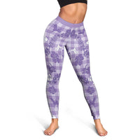 Poni Aloha Hawaii Leggings Plumeria Lei With Palaka Motif - Polynesian Pride