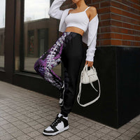 Poni Aloha Hawaii Lei Jogger Pants Tropical Flowers Elegant Vibe - Polynesian Pride