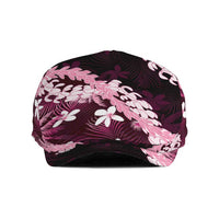 Puakenikeni Maile Lei Jeff Hat Frangipani Pink Tropical Leaves
