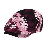 Puakenikeni Maile Lei Jeff Hat Frangipani Pink Tropical Leaves