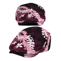 Puakenikeni Maile Lei Jeff Hat Frangipani Pink Tropical Leaves