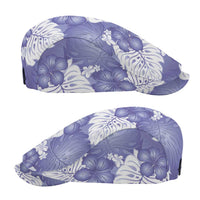 Purple Aloha Hawaii Jeff Hat Monstera Hibiscus Plumeria Seamless Vibes LT14 - Polynesian Pride