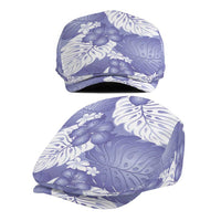 Purple Aloha Hawaii Jeff Hat Monstera Hibiscus Plumeria Seamless Vibes LT14 - Polynesian Pride