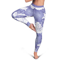 Purple Aloha Hawaii Leggings Monstera Hibiscus Plumeria Seamless Vibes - Polynesian Pride