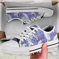 Purple Aloha Hawaii Low Top Shoes Monstera Hibiscus Plumeria Seamless Vibes - Polynesian Pride