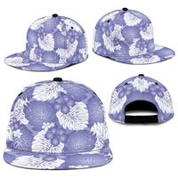 Purple Aloha Hawaii Snapback Cap Monstera Hibiscus Plumeria Seamless Vibes - Polynesian Pride