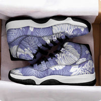 Purple Aloha Hawaii Sneakers J11 Monstera Hibiscus Plumeria Seamless Vibes LT14 - Polynesian Pride