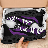 Purple Maori Koru New Zealand Clunky Sneakers LT14 - Polynesian Pride