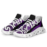 Purple Maori Koru New Zealand Clunky Sneakers LT14 - Polynesian Pride