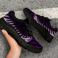 Purple Matariki New Zealand Chunky Sneakers Maori Poutama Galaxy Vibes