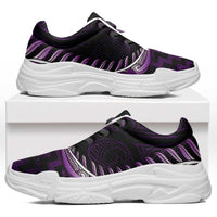 Purple Matariki New Zealand Chunky Sneakers Maori Poutama Galaxy Vibes