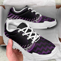 Purple Matariki New Zealand Chunky Sneakers Maori Poutama Galaxy Vibes