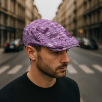 Purple Palaka Hawaii Cowboy Jeff Hat Puakenikeni Lei Paniolo Papale Seamless Vibes - Polynesian Pride