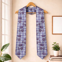 Purple Palaka Hawaii Graduation Stole Hawaiian Lehua Blossoms LT05 One Size Purple - Polynesian Pride