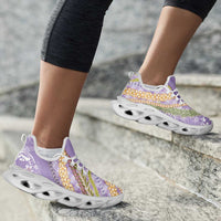 Purple Palaka Hawaii Leis Clunky Sneakers Hawaiian-plaid Elegant Tropical Vibes LT14 - Polynesian Pride