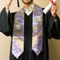 Purple Palaka Hawaii Leis Graduation Stole Hawaiian-plaid Elegant Tropical Vibes LT14