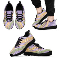 Purple Palaka Hawaii Leis Sneakers Hawaiian-plaid Elegant Tropical Vibes