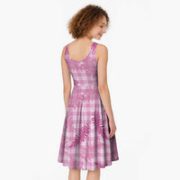 Purple Palaka Hawaii Palapalai Midi Dress Hawaiian Fern LT14 - Polynesian Pride