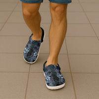 Purple Paradise Hawaii Shell Lei Clogs Shoes Hawaiian Sunrise Shell Hebrew Cone Plumeria - Polynesian Pride