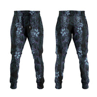 Purple Paradise Hawaii Shell Lei Jogger Pants Hawaiian Sunrise Shell Hebrew Cone Plumeria LT14 Purple - Polynesian Pride