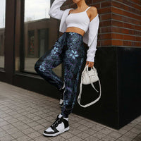 Purple Paradise Hawaii Shell Lei Jogger Pants Hawaiian Sunrise Shell Hebrew Cone Plumeria LT14 - Polynesian Pride
