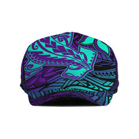 Purple Paradise Hawaiian Tribal Hammerhead Shark Jeff Hat LT14 Purple - Polynesian Pride