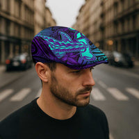 Purple Paradise Hawaiian Tribal Hammerhead Shark Jeff Hat LT14 - Polynesian Pride