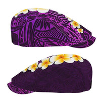 Purple Polynesia Jeff Hat Plumeria Tropical Leaves Galaxy Polynesian Art LT14 - Polynesian Pride