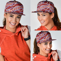Red Hawaii Palaka Honohono Pikake Snapback Cap Hawaiian Orchid Lei Polynesian Pattern LT14 - Polynesian Pride