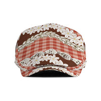 Red Hawaii Tiare and Shell Lei Jeff Hat Hawaiian Palaka Luxury Vibes - Polynesian Pride
