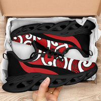 Red Maori Koru New Zealand Clunky Sneakers LT14 - Polynesian Pride