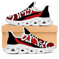 Red Maori Koru New Zealand Clunky Sneakers LT14 Red - Polynesian Pride