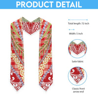 Red Palaka Hawaii Leis Graduation Stole Hawaiian-plaid Elegant Tropical Vibes - Polynesian Pride