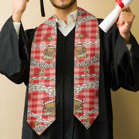 Red Palaka Hawaii Mele Kalikimaka Graduation Stole Ohia Lehua Shell Leis Funny Gingerbread Santa LT14 - Polynesian Pride