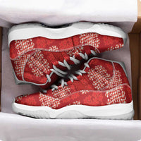 Red Palaka Quilt Hawaii Sneakers J11 Traditional Hawaii-plaid Pattern LT14 - Polynesian Pride