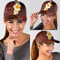 Red Polynesia Classic Cap Plumeria Tropical Leaves With Galaxy Polynesian Art LT14