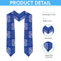 Royal Blue Palaka Quilt Hawaii Graduation Stole Traditional Hawaii-plaid Pattern LT14 - Polynesian Pride