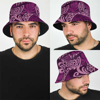 Royal Purple Monstera Bucket Hat Polynesian Tribal Pattern - Polynesian Pride