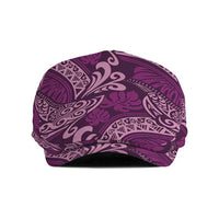 Royal Purple Monstera Jeff Hat Polynesian Tribal Pattern - Polynesian Pride