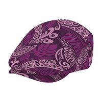 Royal Purple Monstera Jeff Hat Polynesian Tribal Pattern - Polynesian Pride