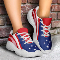 Samoa Chunky Sneakers Flag-Inspired Curve Style