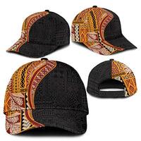 Samoa Siapo Tapa Pattern Half Style Classic Cap Yellow Color LT03
