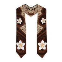 Samoa Teuila Graduation Stole Samoan Siapo Pattern Brown Version LT05 - Polynesian Pride