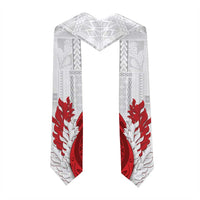 Samoa Teuila Graduation Stole Samoan Siapo Pattern Red Version